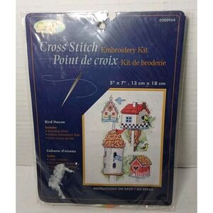 Crafters Square Bird House Counted Cross Stitch Kit 5"x 7" New Sealed